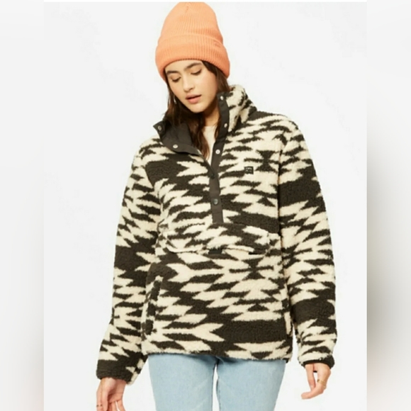 NWT BILLABONG ADVENTURE DIVISION SWITCHBACK SHERPA MOCK FLEECE PULLOVER - Picture 2 of 5
